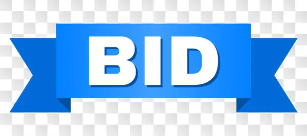 Ruban bleu avec titre BID — Image vectorielle