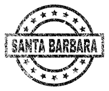 Santa Barbara damga mühür grunge dokulu