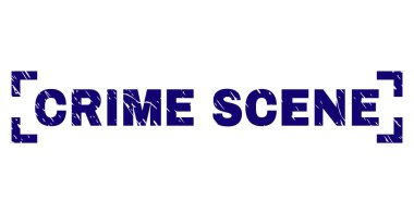 Grunge suç sahne damga mühür köşeleri içinde dokulu