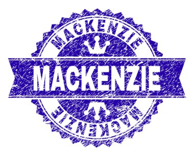 Kurdele ile dokulu Mackenzie damga mühür çizik