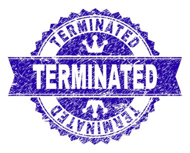 Dokulu grunge damga mühür kurdele ile sona erdi.