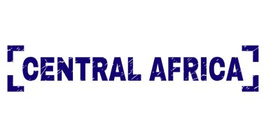 Dokulu Orta Afrika damga mühür köşeleri içinde çizik