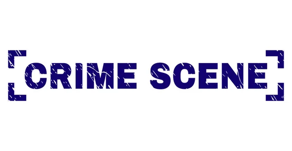 Grunge texture CRIME SCENE ตราประทับภายในมุม — ภาพเวกเตอร์สต็อก
