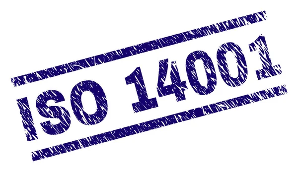 Grunge υφής σφραγίδα με Iso 14001 — Διανυσματικό Αρχείο