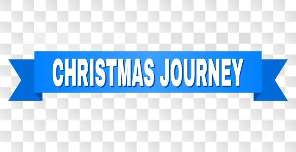 Синяя лента с названием CHRISTMAS JOURNEY — стоковый вектор