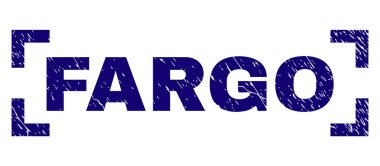 Grunge Fargo damga mühür köşeler arasında dokulu