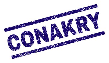 Dokulu Conakry damga mühür çizik