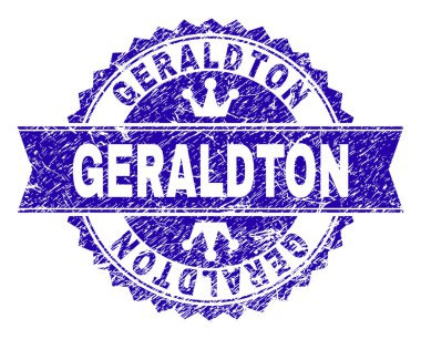 Grunge Geraldton damga mühür kurdele ile dokulu