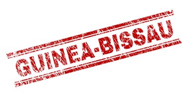 Grunge Gine-Bissau damga mühür dokulu