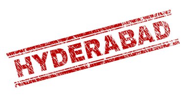 Dokulu Hyderabad damga mühür çizik