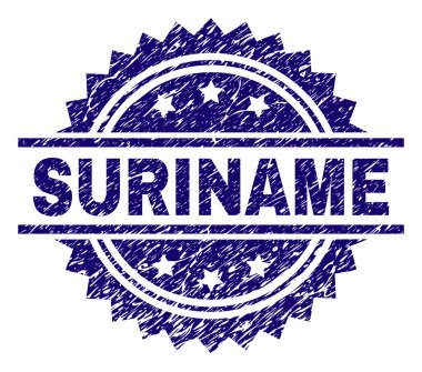 Grunge Surinam damga mühür dokulu