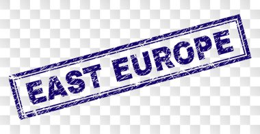 Grunge Doğu Avrupa dikdörtgen damgası