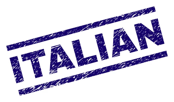 Grunge Sello de sello ITALIANO texturizado — Vector de stock