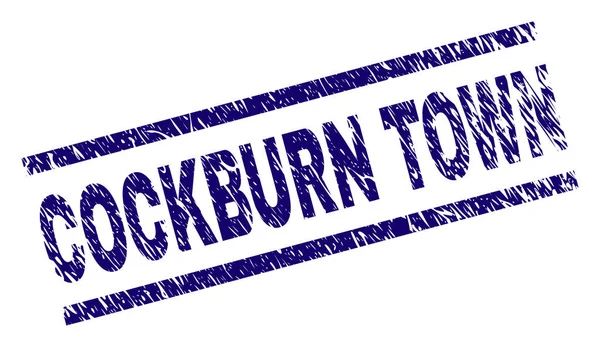 Grunge getextureerde Cockburn Town stempel-zegel — Stockvector