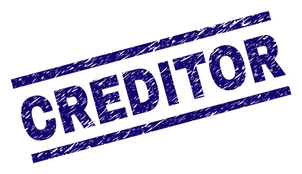 Sello de sello de CREDITOR texturizado rayado — Vector de stock