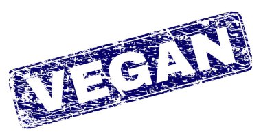 Yuvarlatılmış dikdörtgen damga çizilmiş Vegan çerçeveli