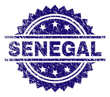 Grunge Senegal damga mühür dokulu