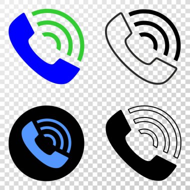 Telefon vektör Eps simge kontur sürümü ile ara