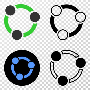 Kontur sürümü ile işbirliği vektör Eps simgesi