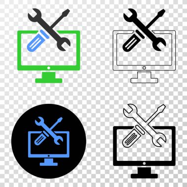 Masaüstü seçeneklerini kontur sürümü ile simgesini Eps vektör