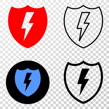 Elektrik kalkan vektör Eps simge kontur sürümü ile