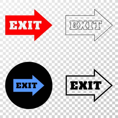 Ok vektör Eps simge kontur sürümü ile çıkmak