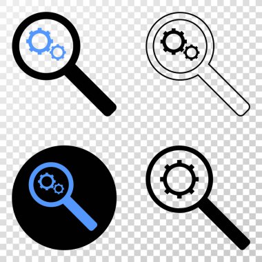 Gears'ı vektör Eps simge kontur sürümü ile keşfedin