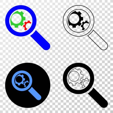 Gears'ı vektör Eps simge kontur sürümü ile keşfedin