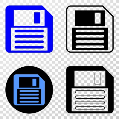 Disket vektör Eps simge kontur sürümü ile