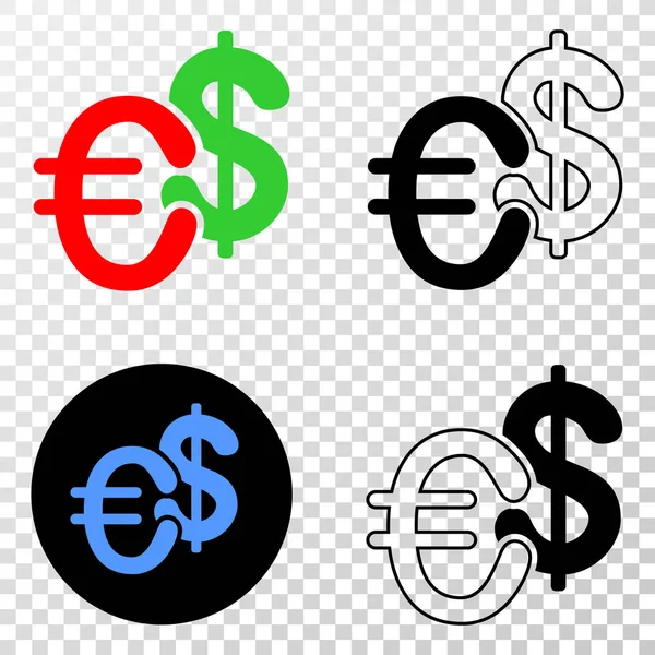 Waluta wektor Eps ikona z wersji kontur — Wektor stockowy
