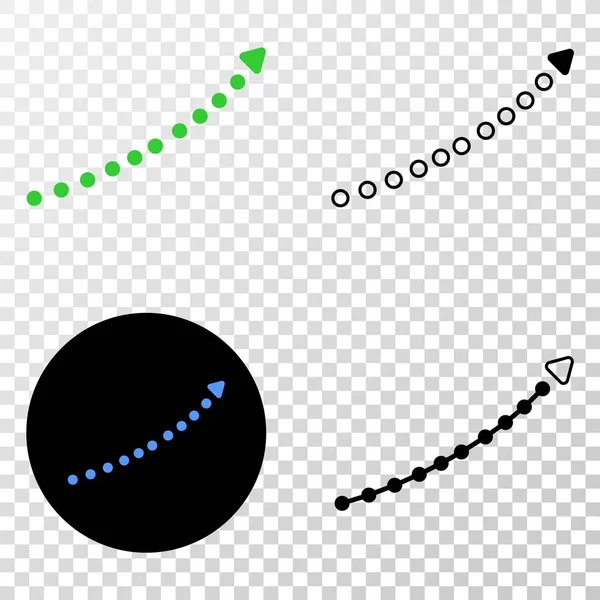 Точечный вектор стрелки Trend EPS икона с контурной версией — стоковый вектор