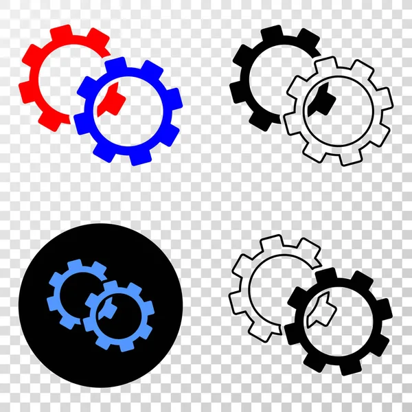 Vistuig Vector Eps pictogram met Contour versie — Stockvector