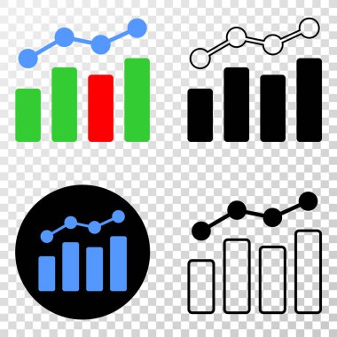 Trend grafik vektör Eps simge kontur sürümü ile