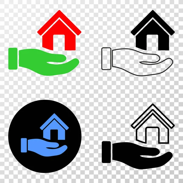 El teklif House vektör Eps simgesi kontur sürümü ile