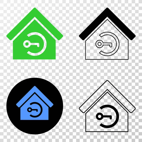 Ev anahtar deliği vektör Eps simge kontur sürümü ile