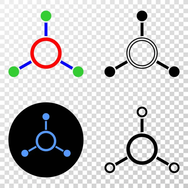 Masternode Links Vector EPS Icono con la versión de contorno — Vector de stock