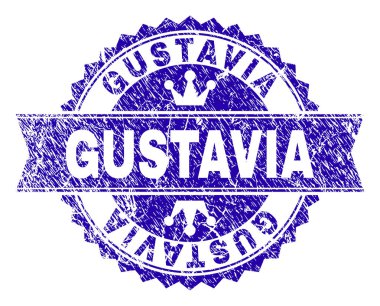 Grunge Gustavia damga mühür kurdele ile dokulu