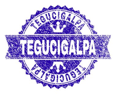 Dokulu Tegucigalpa damga mühür kurdele ile çizik