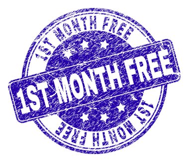 Grunge dokulu 1 ay ücretsiz damga mühür