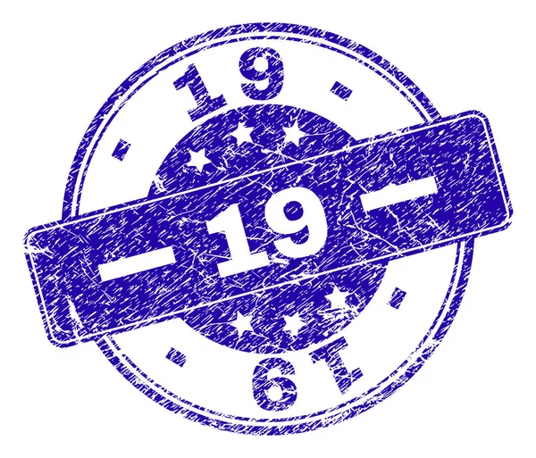 Grunge Sceau texturé 19 timbres — Image vectorielle