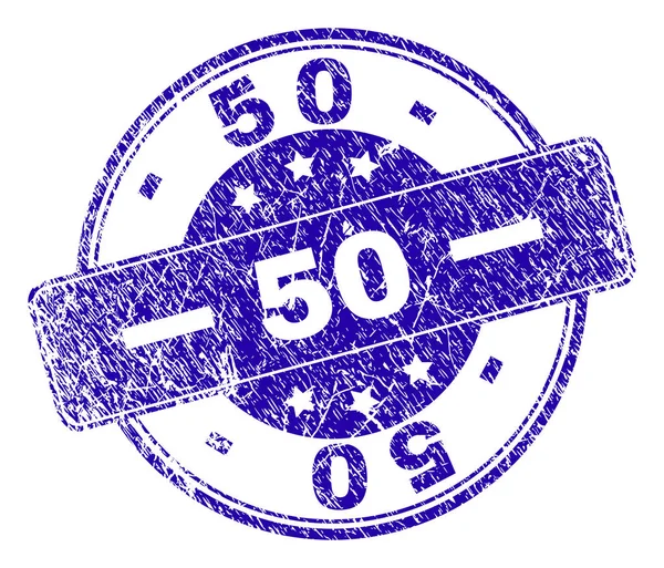 Grunge Textured 50 Stamp Seal — Stock Vector