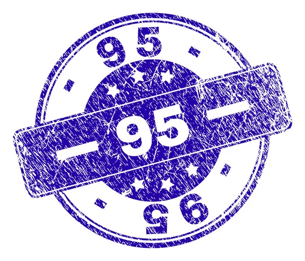 Segel Stamp 95 Bertekstur Grunge - Stok Vektor