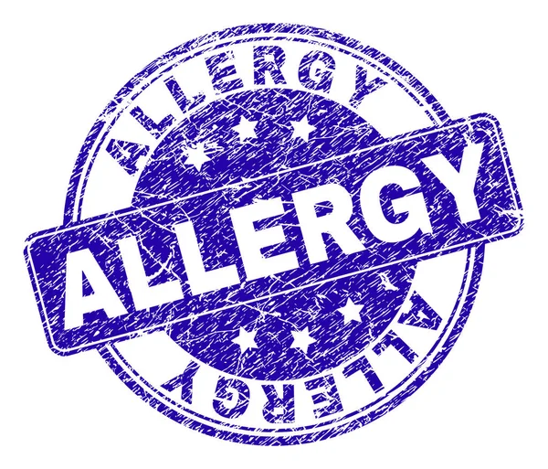 Grunge texturált allergia pecsétbélyeg — Stock Vector