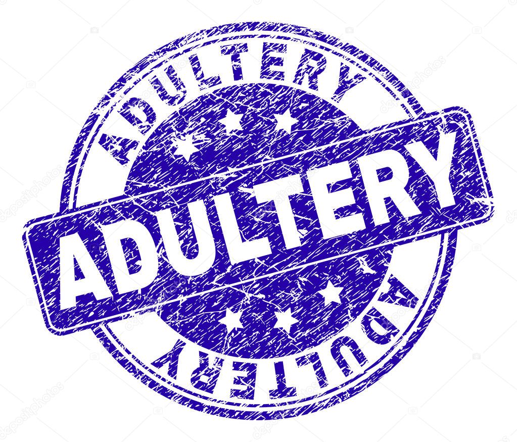 Scratched Textured ADULTERY Stamp Seal