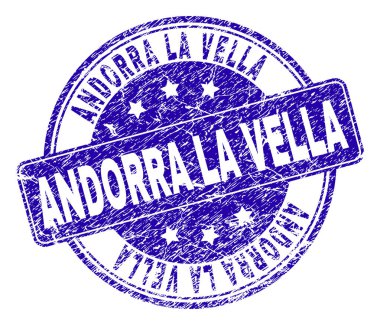Grunge Andorra La Vella damga mühür dokulu