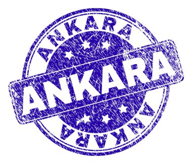 Ankara damga mühür filigran doku ile. Yuvarlatılmış dikdörtgen ve daireler ile tasarlanmış. Mavi vektör kauçuk filigran çizilmiş tarzı ile Ankara resim yazısı.