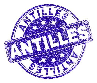 Grunge Antilleri damga mühür dokulu