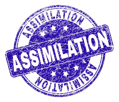 Grunge asimilasyon damga mühür dokulu