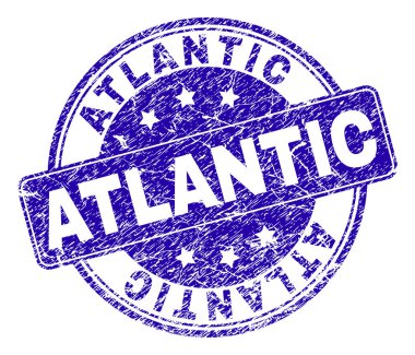 Grunge Atlantik damga mühür dokulu