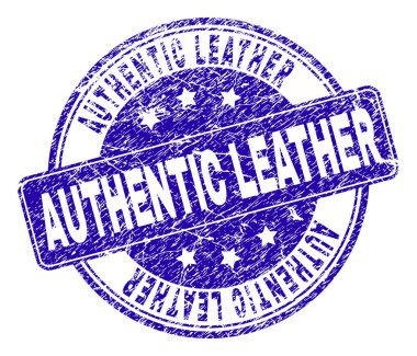 Dokulu otantik deri damga mühür çizik